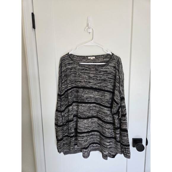 Eileen Fisher Sweaters - Eileen Fisher Black White Striped 100% Organic Linen Sweater Size XL